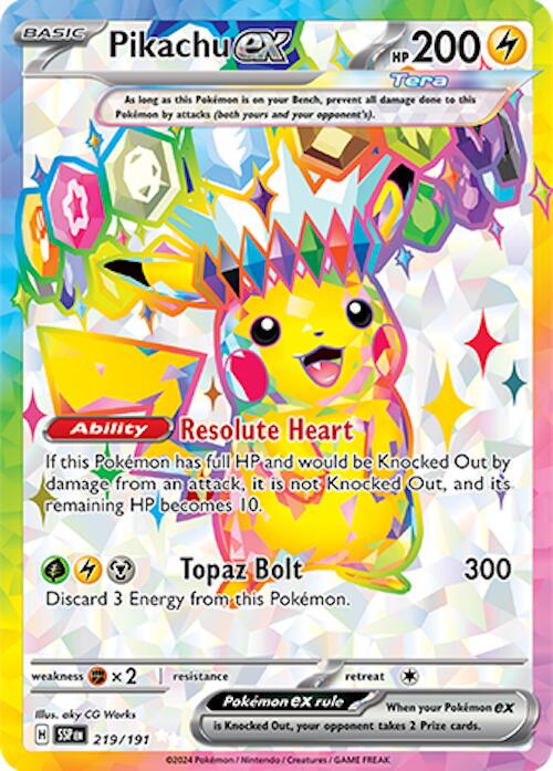 Pikachu ex – Surging Sparks – 219/191 – Ultra Rare