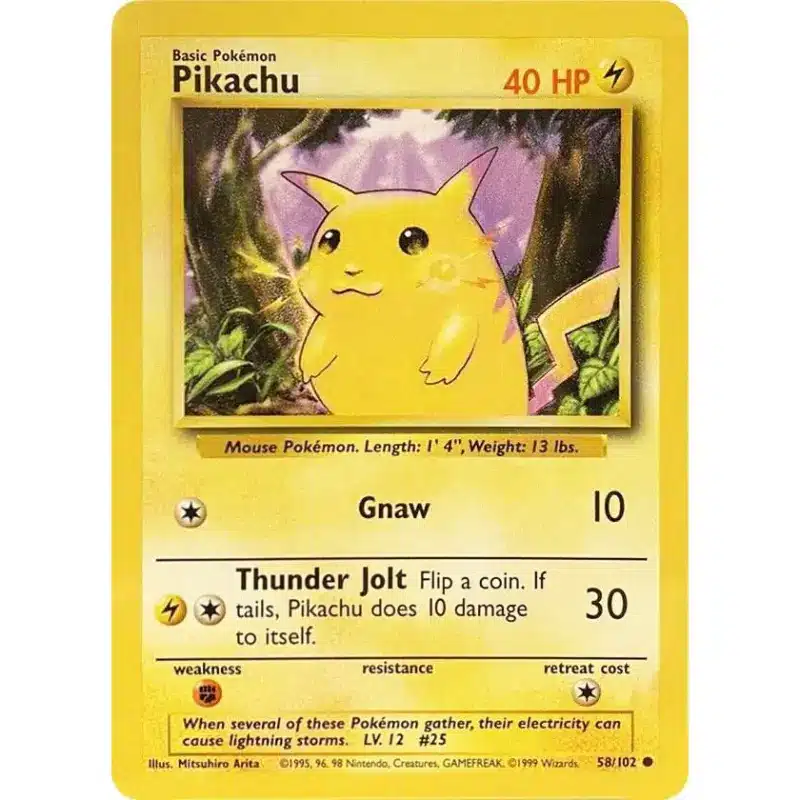 PIKACHU Pokemon Kort Pikachu Pokemon kort