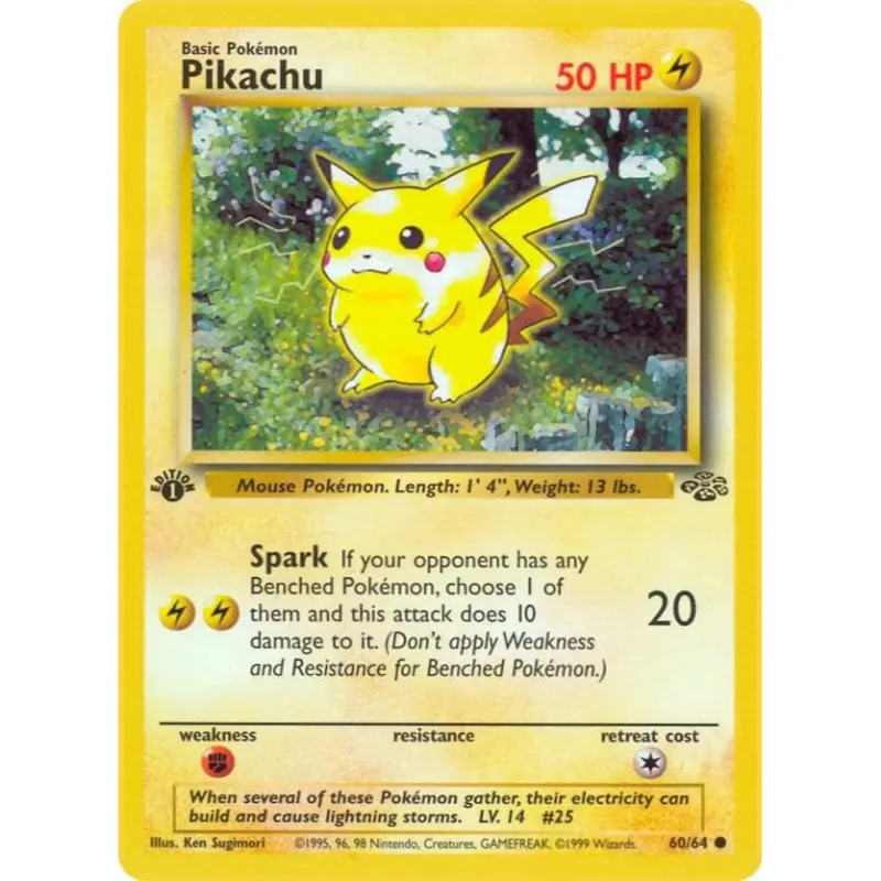 PIKACHU Pokemon Kort Pikachu pokemon kort